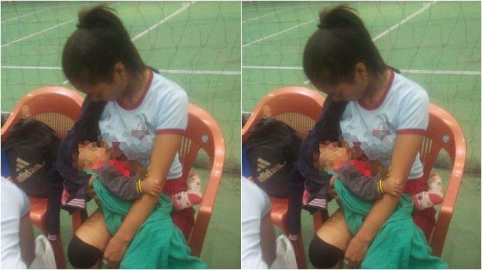 Viral, Atlit Volly Menyusui Bayinya di Sela Pertandingan, Kok Bisa!