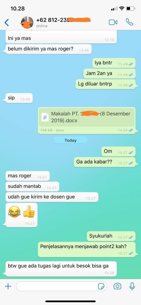 Jasa Konsultasi Pembuatan Tugas Kuliah , Makalah, Parafrase Turnitin dan Slide