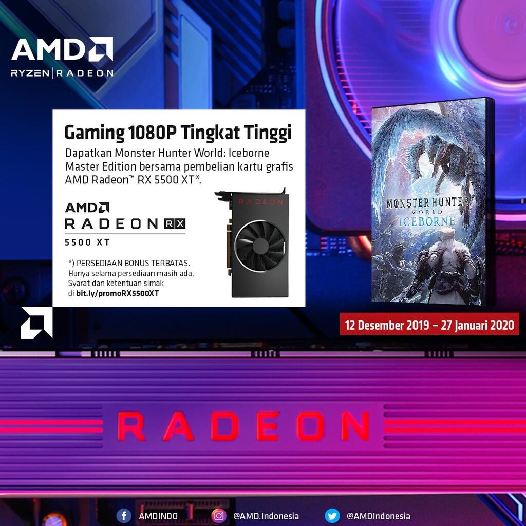 Beli Kartu Grafis Radeon™ RX 5500XT Terbaru Bisa Dapat Bonus Game Gratis Gan!