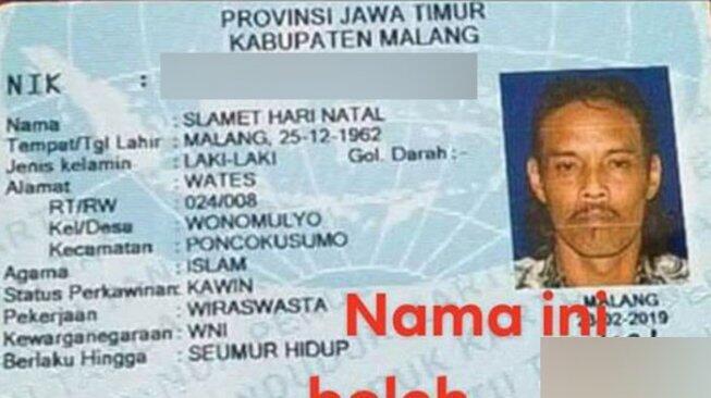 Perkenalkan, Nama Lelaki di Malang Jawa Timur Ini Slamet Hari Natal