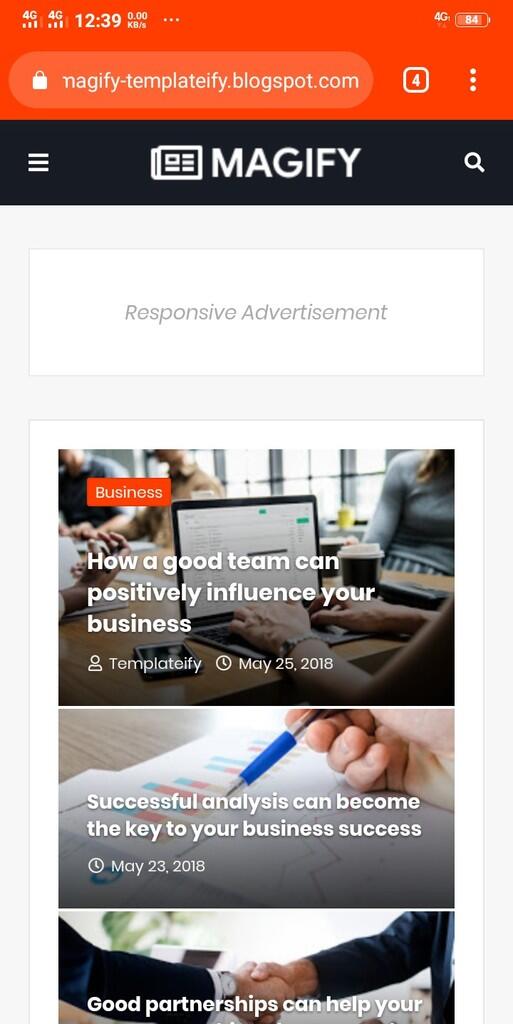 Magify Blogger Template – Responsive Magazine Template Gratis