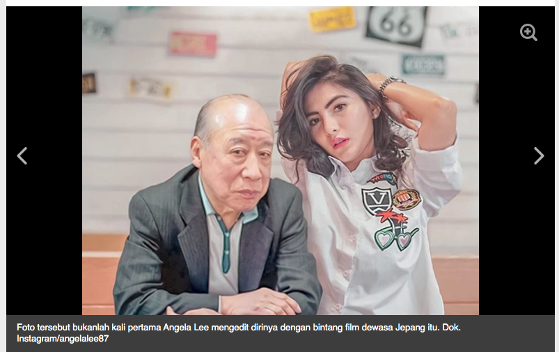 Heboh Pose Angela Lee dengan Kakek Sugiono...