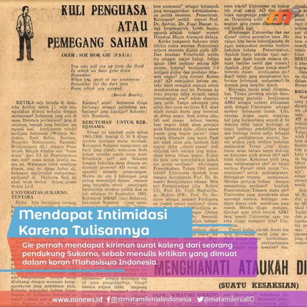 Ini Fakta Menarik dari Soe Hok Gie, Nomor Enam Paling Top