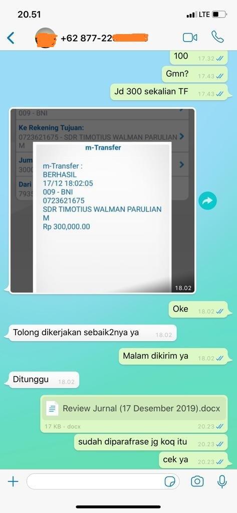 Jasa Konsultasi Pembuatan Tugas Kuliah , Makalah, Parafrase Turnitin dan Slide