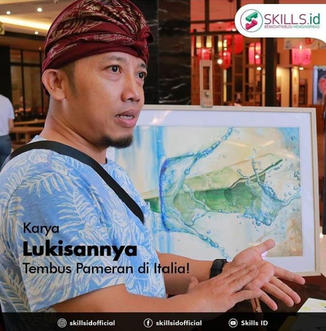 Karya Lukisannya Tembus Pameran di Italia