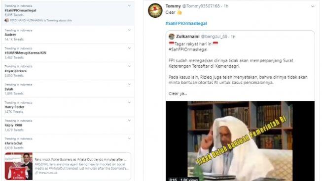 FPI Tak Perpanjang SKT, Tagar #SahFPIOrmasIlegal Memuncak!