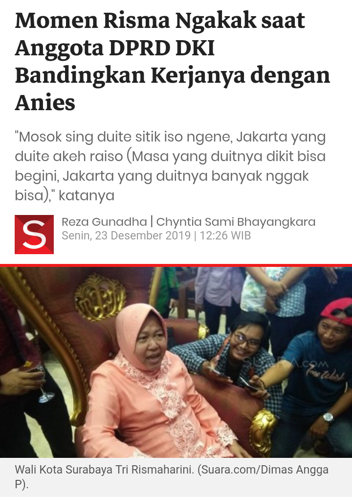 Momen Risma Ngakak saat Anggota DPRD DKI Bandingkan Kerjanya dengan Anies