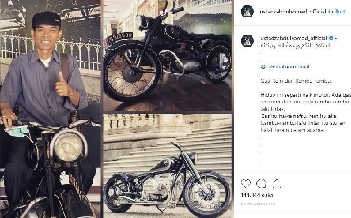 Ustad Abdul Somad Dibuat Kesengsem dengan Kehadiran BMW R18