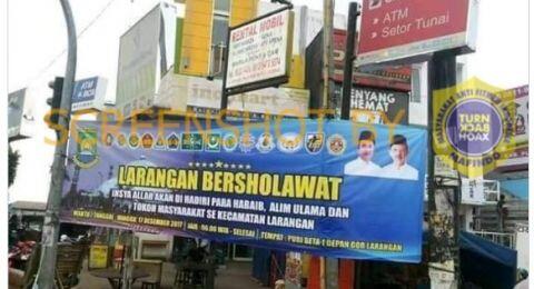 CEK FAKTA: Viral Spanduk Larangan Bersholawat, Benarkah?