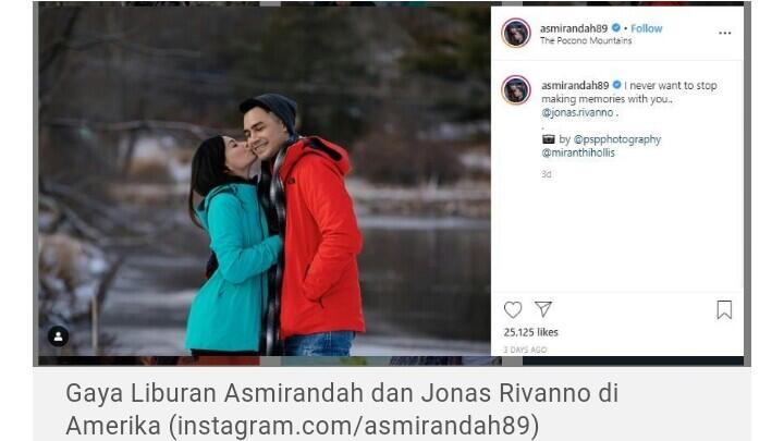 6 Momen Bahagia Asmirandah dan Jonas Rivanno, Rayakan Natal di Amerika