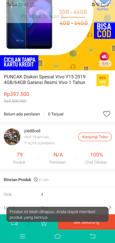 MOHON TINDAKAN SHOPEE karena PENIPUAN PELAPAK HP