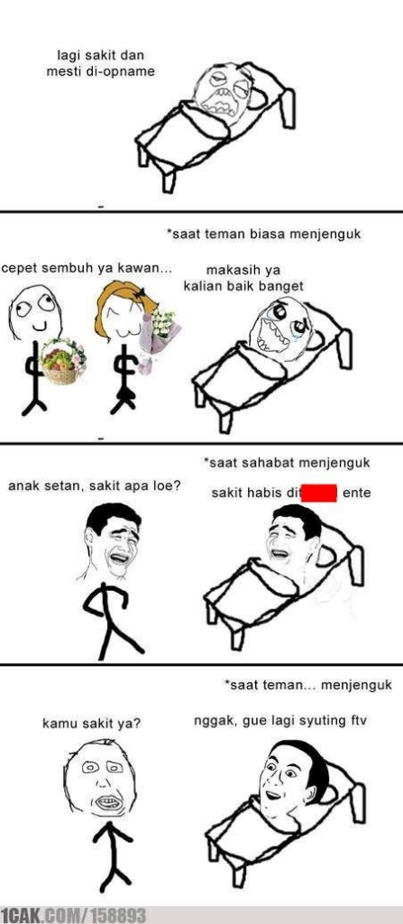 Deretan Meme dan Potret Nyeleneh Jenguk Teman Sakit, Bikin Ngakak!