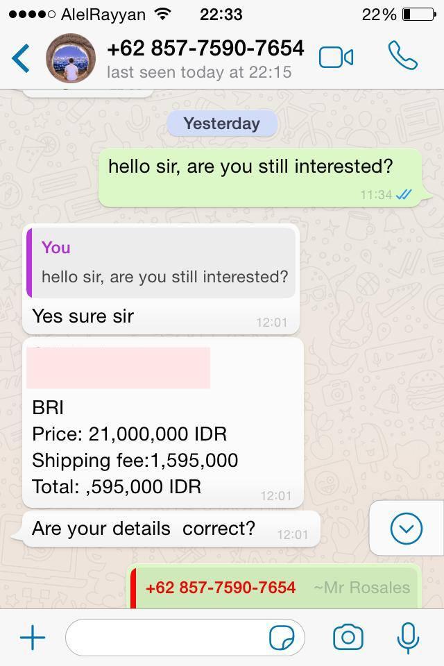 waspada penipuan model baru gan di OLX