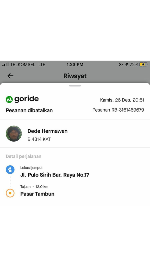 Driver gojek bermasalah (tolong bikin viral) 