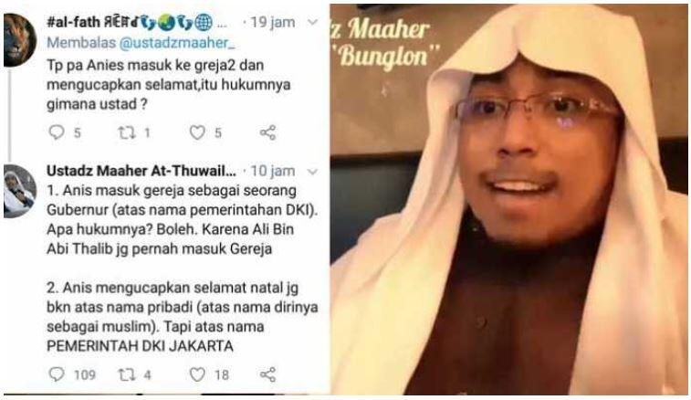 Penjelasan Ustadz Maaher Soal Ucapan Selamat Natal Anies Baswedan | UAS