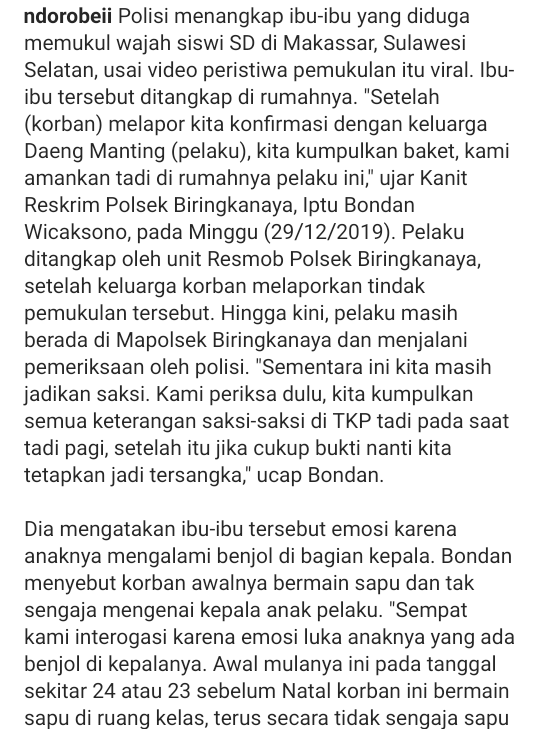 Miris Seorang Ibu Tampar Siswi SD di Makassar, Akhirnya Tertangkap Polisi! Kok Tega?