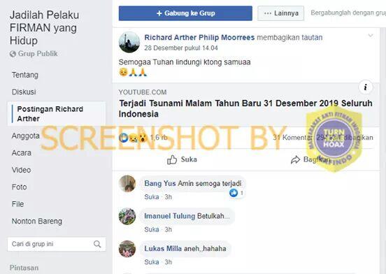Benarkah Tsunami Akan Melanda Indonesia pada Malam Tahun Baru 2020?