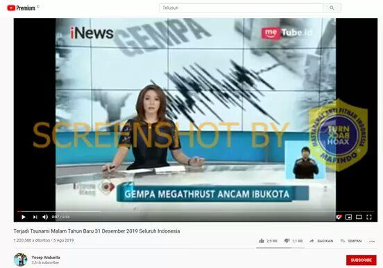 Benarkah Tsunami Akan Melanda Indonesia pada Malam Tahun Baru 2020?