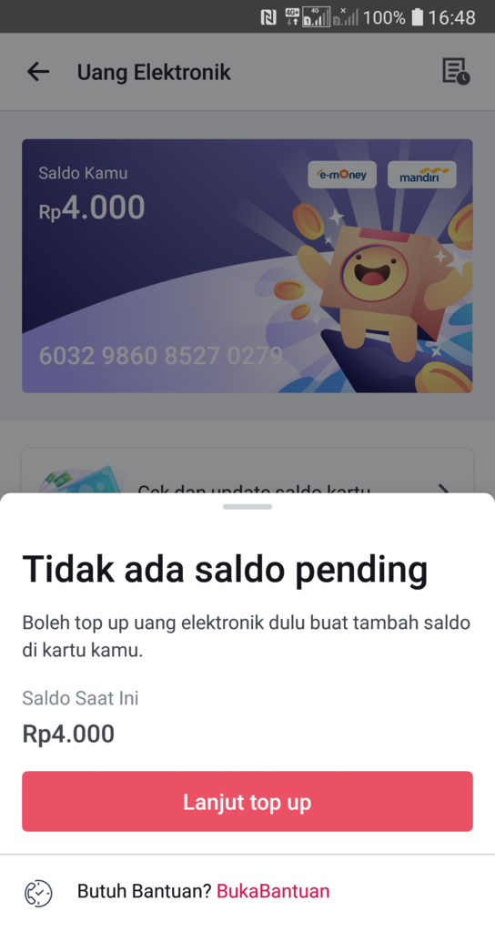 Isi Emoney via bukalapak berhasil tapi saldo tidak bertambah