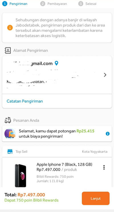 Imbas Banjir, Pengiriman Belanjaan di Blibli.com Alami Keterlambatan