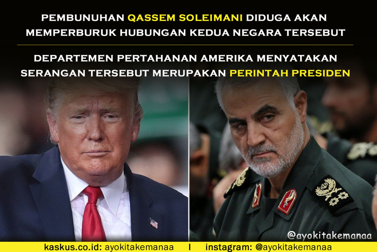 Serangan Udara US tewaskan Jenderal Iran, Apakah Pertanda Perang Dunia Ke 3?