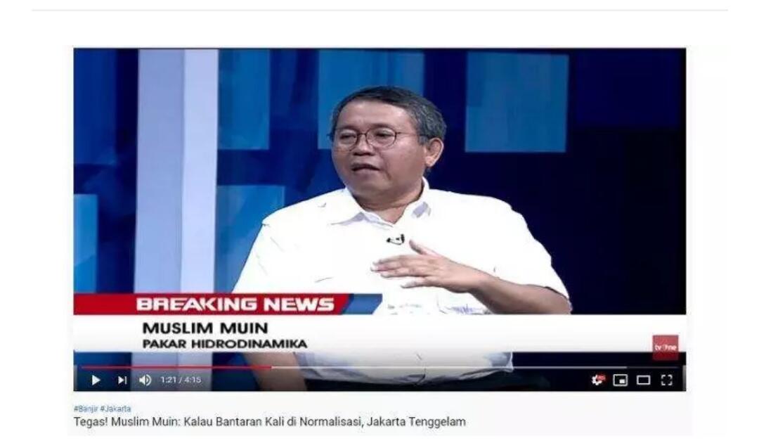 Muslim Muin: Kalau Bantaran Kali Dinormalisasi, Jakarta Malah Tenggelam