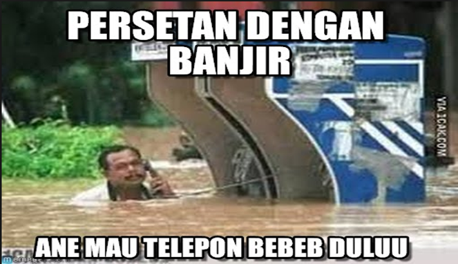 Kocak! Meme saat Banjir ini Bikin Ngakak, ada Duyung Terdampar