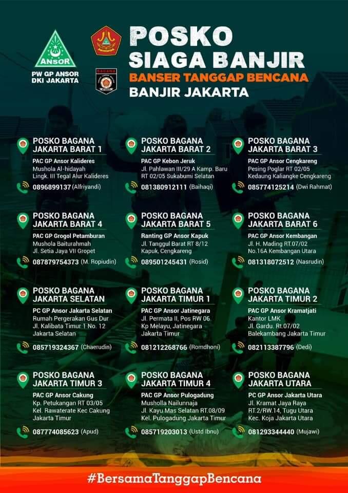 Polisi, BPBD hingga Banser Jateng Kirim Bantuan untuk Banjir Jabodetabek