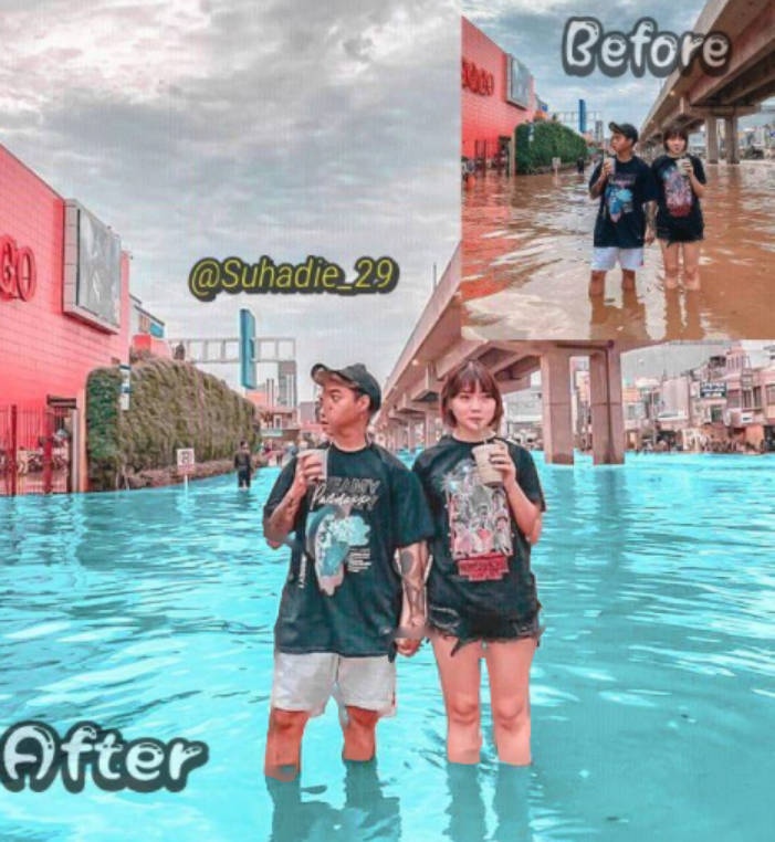 Keren! Ini Dia Deretan Edit Foto Saat Kejadian Banjir, Setuju Tidak?