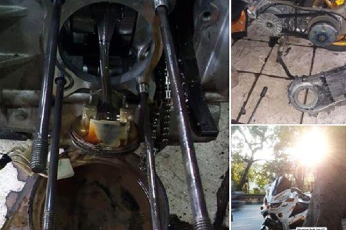 Kasus NMAX Terjang Banjir, Mesin Kena Water Hammer Sampai Setang Piston Bengkok