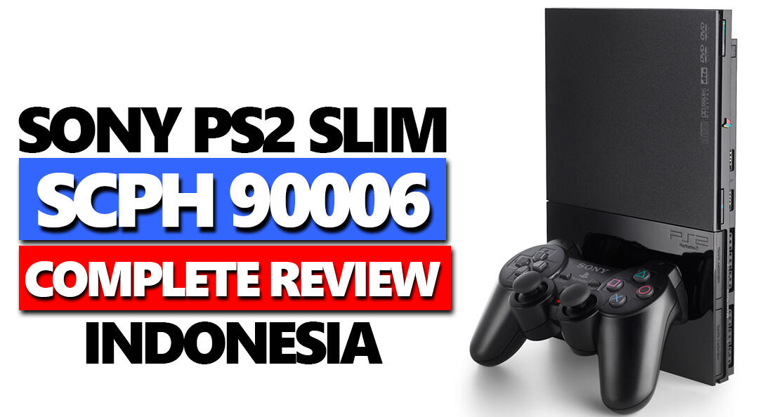 Sony Ps2 Slim SCPH 90006 video game console complete review INDONESIA