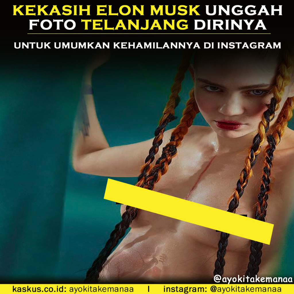 Kekasih Elon Musk Umumkan Kehamilan Dirinya Dengan Foto Telanjang Di Instagram