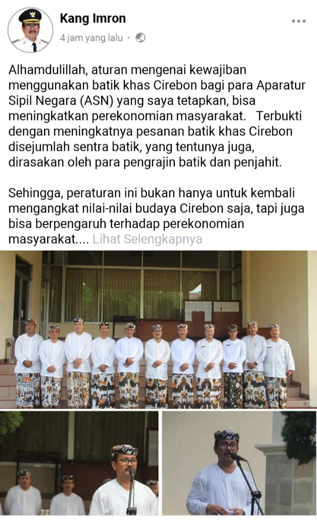 ASN Memakai Pakaian Adat, Bupati Cirebon: Perekonomian Masyarakat Bisa Meningkat