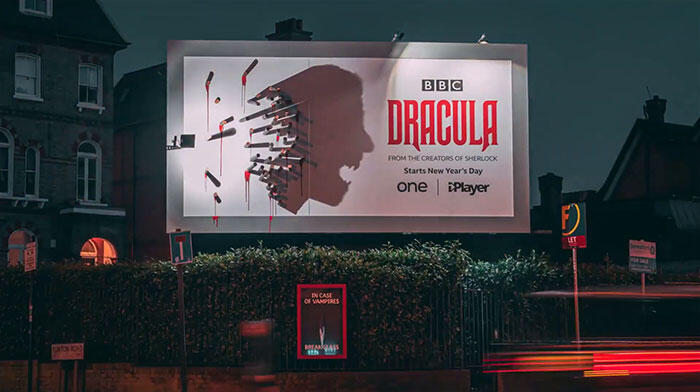 Inilah Papan Reklame Unik Dracula Serial Terbaru Dari BBC Dan Netflix