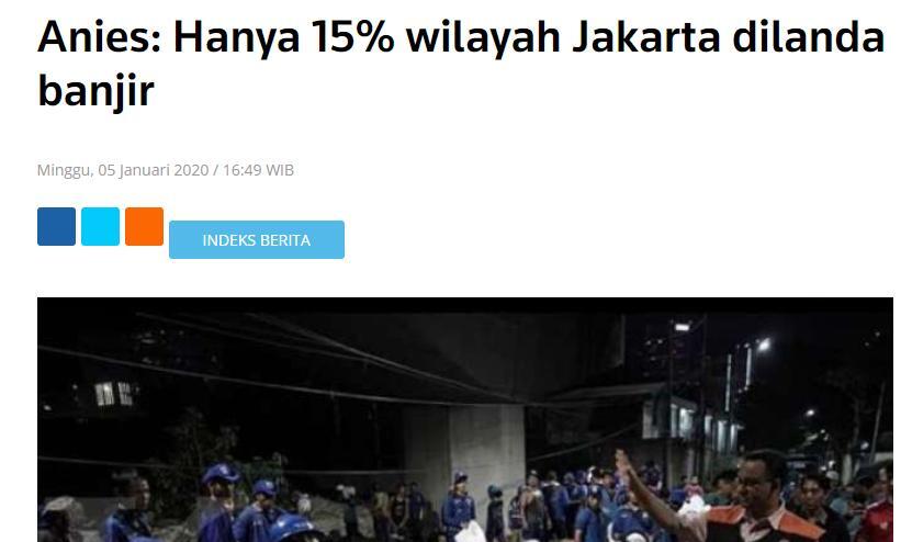 Anies Sebut Tak Ada Mal yang Tutup karena Banjir, Ini Faktanya