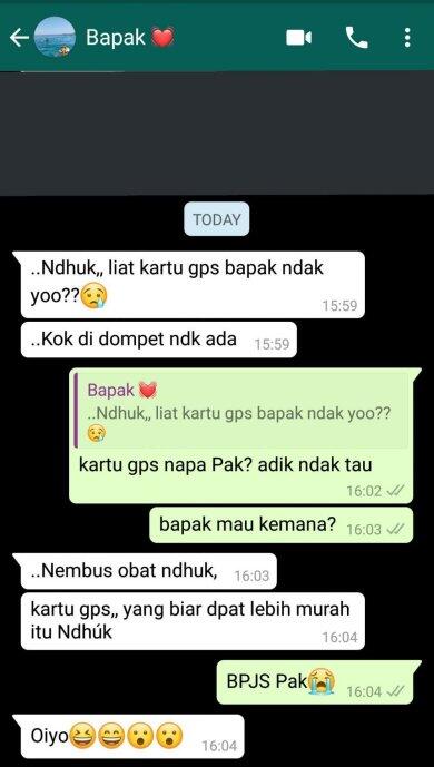 Chat Emak, Anak dan Bapak Super Gokils Bikin Ngakak Klimaks! Emak Kerja Kotor? 