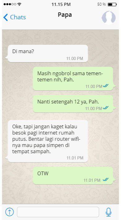 Chat Emak, Anak dan Bapak Super Gokils Bikin Ngakak Klimaks! Emak Kerja Kotor? 