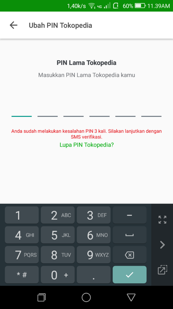 Saya kehilangan uang 3,8 juta di Tokopedia.