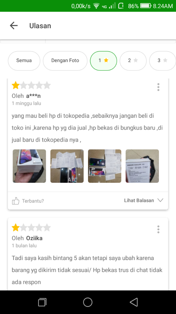 Saya kehilangan uang 3,8 juta di Tokopedia.