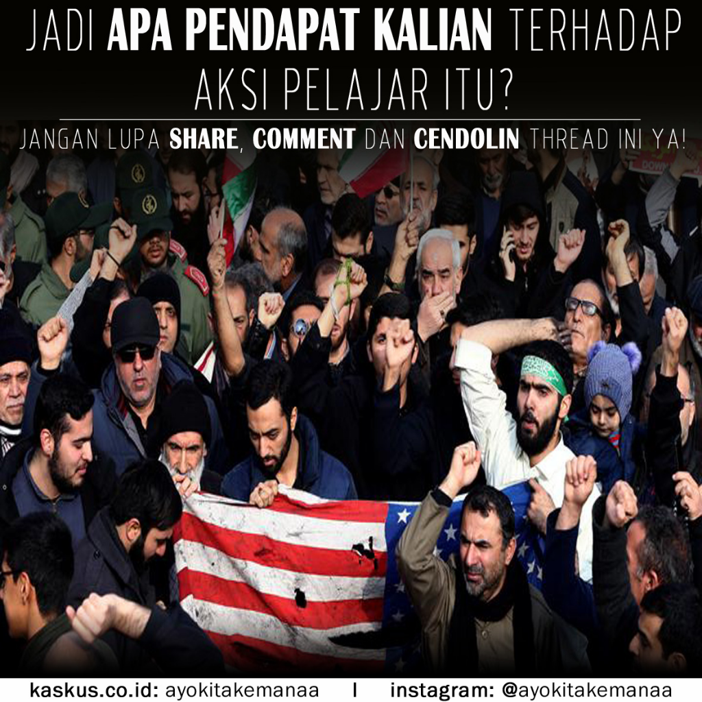 Video Pelajar Iran Tolak Injak Bendera AS, Apakah Bukti Mereka Takut Dengan AS?