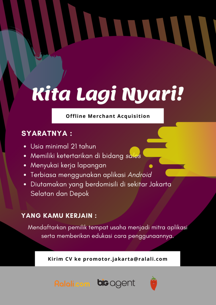 Lowongan Freelance - Offline Merchant Acquisition (Jakarta Selatan dan Depok)