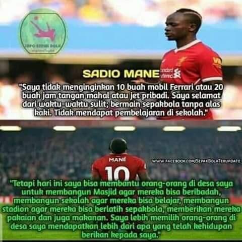 Kehidupan Sadio Mane yang Laik Ditiru