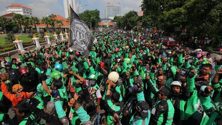 5.000 Pengemudi Ojek Online Demo di Jakarta Tuntut 3 Hal