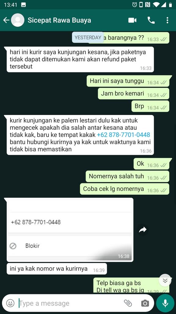 Surat terbuka untuk Sicepat no Resi 000592370177