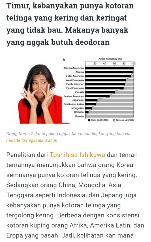 Di Korea Tidak Memproduksi Bau Badan, Mitos Atau Fakta Ya?