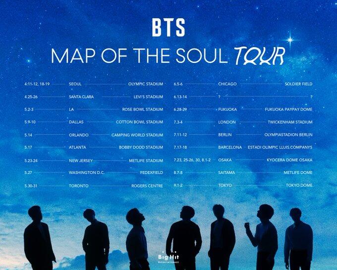 BTS Umumkan Tur Bertajuk ‘MAP OF THE SOUL TOUR’!