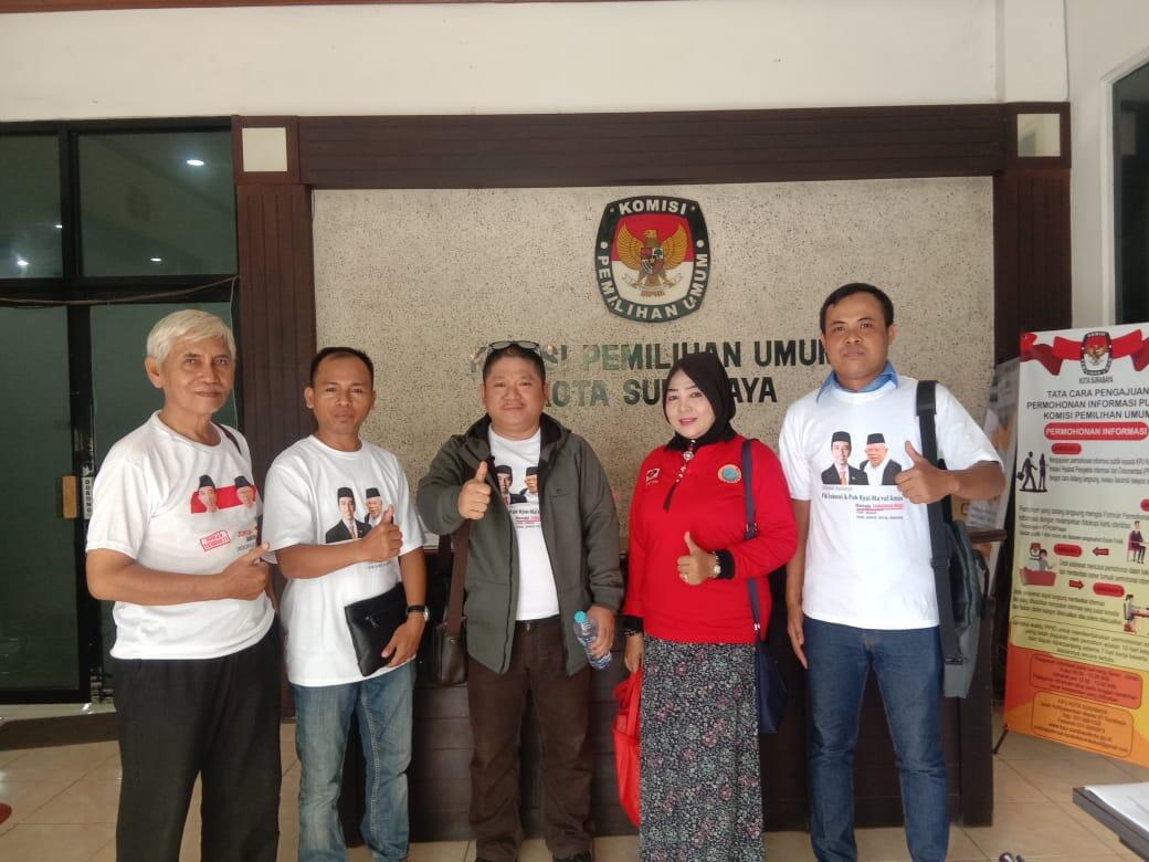 Syafrudin Budiman SIP dan Dra EC Hj Hermin Ernawati Sambangi KPU Surabaya