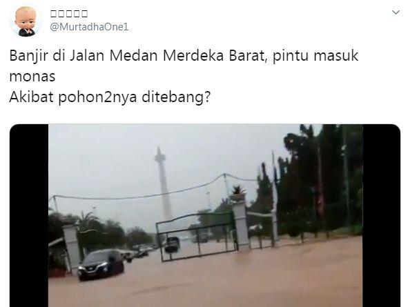 Pohon di Area Monas yang Digunduli Ternyata Bakal Dibangun Kolam