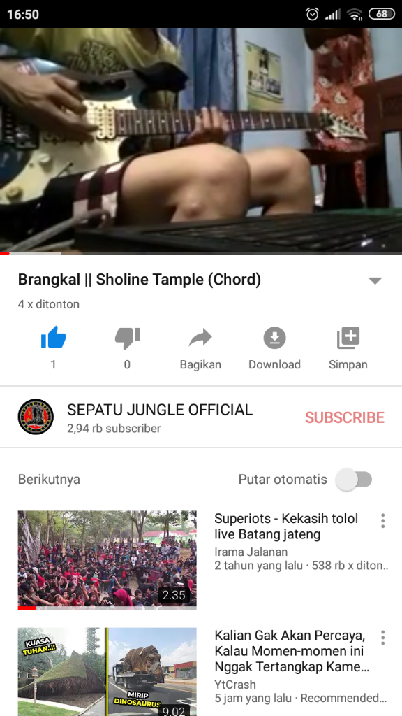 Video Chord sholine tample punk
