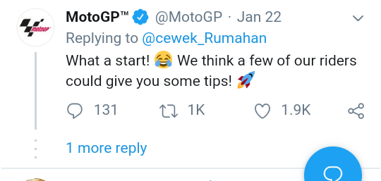 Parodi Balapan Viral di Twitter, Mendapatkan Komentar Langsung Akun Resmi MotoGP! Wow